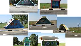 Остановочные пункты к фестивалю "Дожинки-2015" в г. Круглое на автодороге Р-26 Толочин-Круглое-Вишов